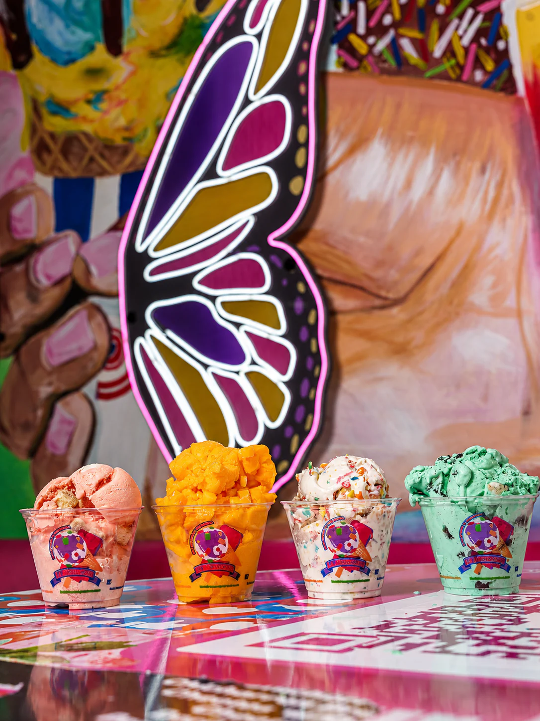 Ice cream ready to serve at La Michoacana Premium Oak Lawn.